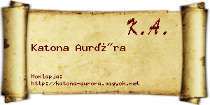 Katona Auróra névjegykártya